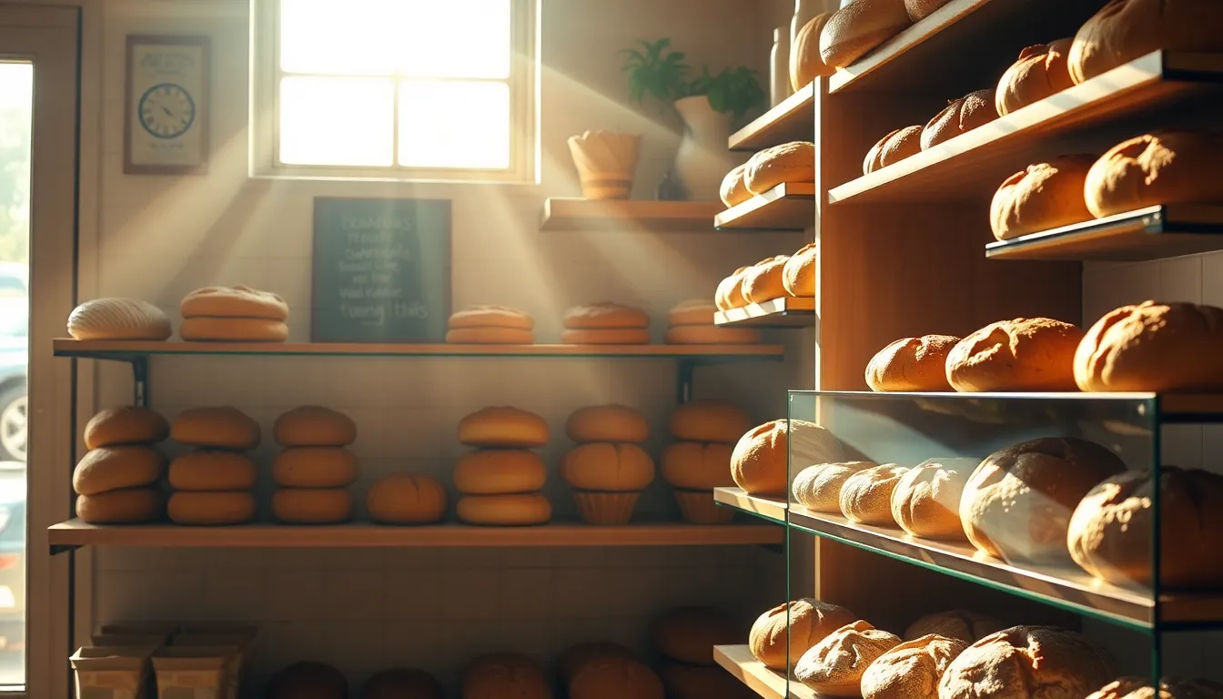 콜마르브레드의 다양한 빵들이 진열된 모습