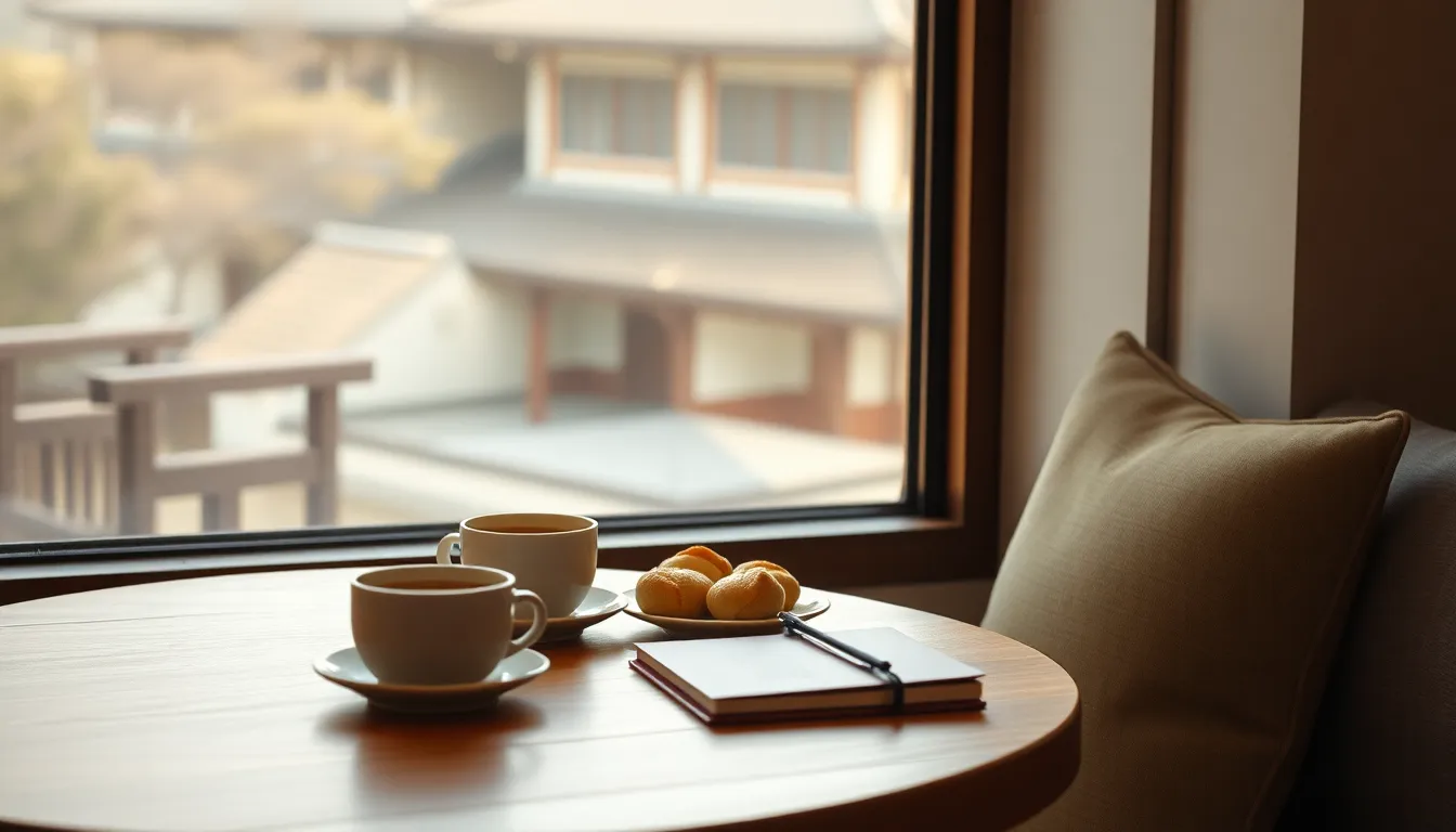 서울의 아름다운 거리와 맛있는 음식을 즐기는 모습