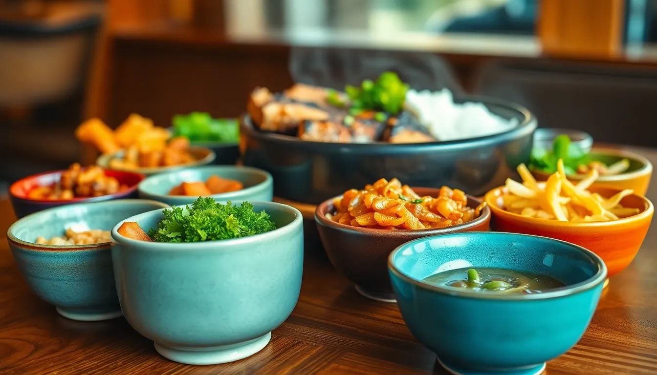 은행동 한끼정에서 따뜻한 식사를 즐기는 모습