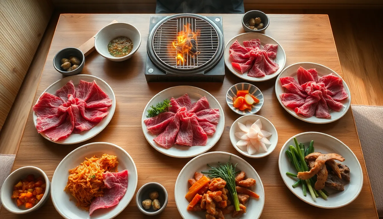 담양 대나무 숯불에 구워지는 한우 꽃등심