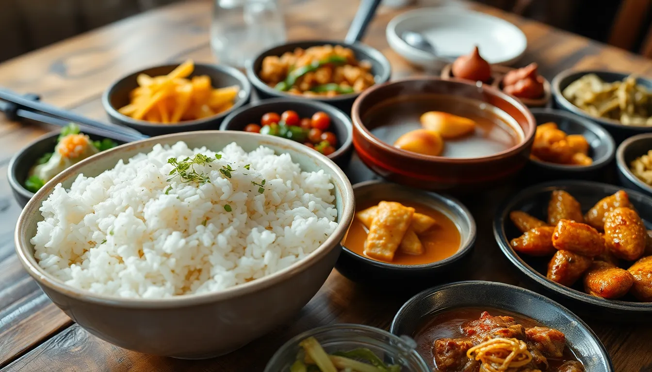 부여의 한정식 백반 상차림