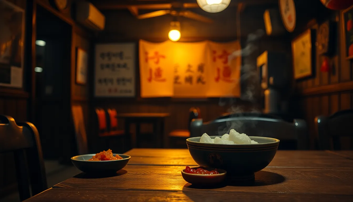 찬양집 칼국수 내부 전경 또는 칼국수 음식 사진