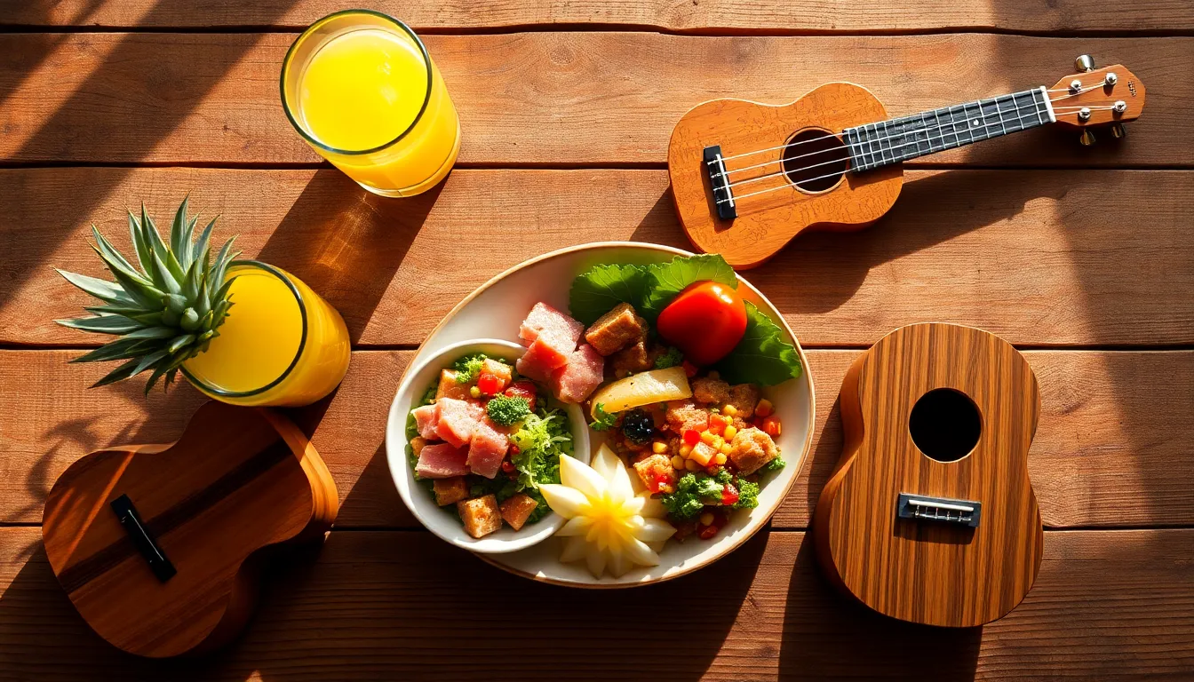 하와이 해변에서 휴식을 취하는 모습