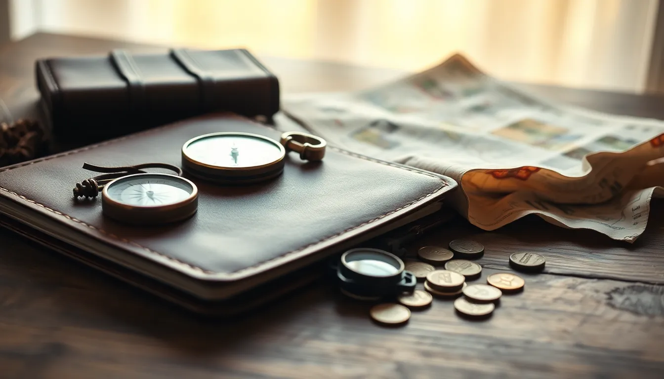 여행 가방과 지도