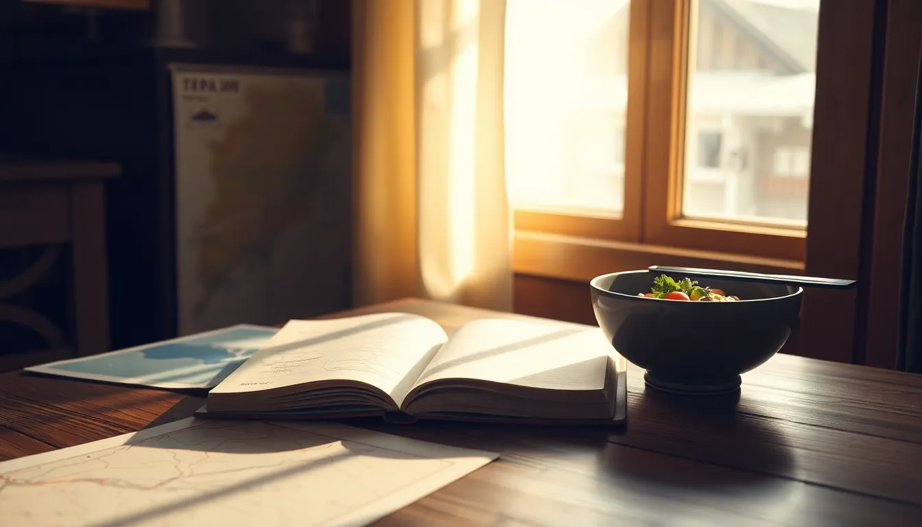 제주도 푸른 바다를 배경으로 맛있는 음식이 놓인 테이블
