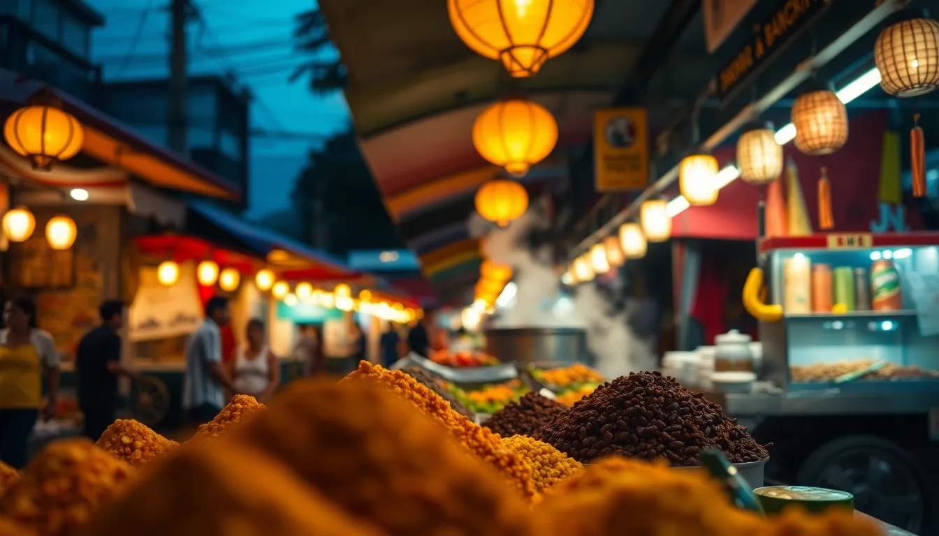 팁싸마이 팟타이와 오렌지 주스