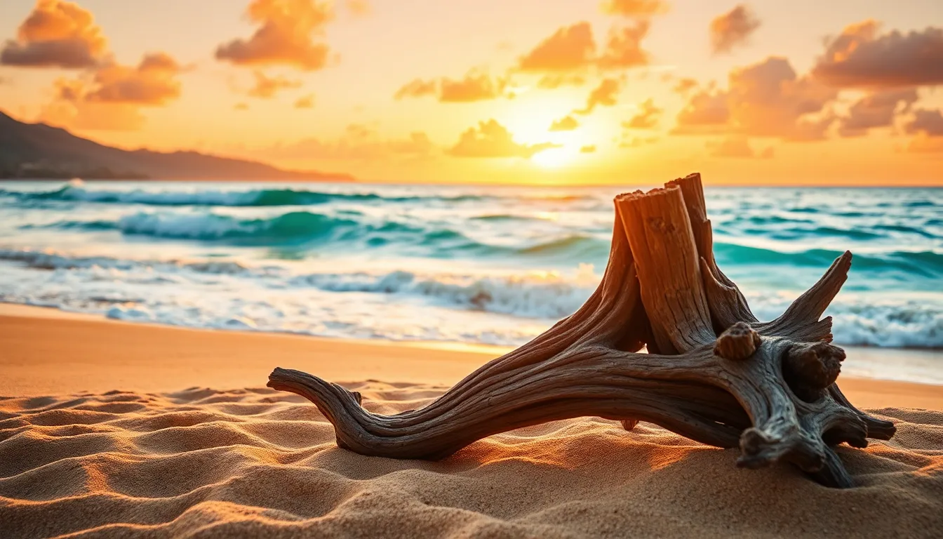 하와이 해변을 걷는 사람들의 모습